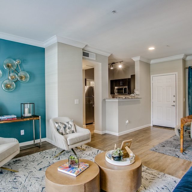 Essex House - Modern Furnished Living Room with Laminate Flooring